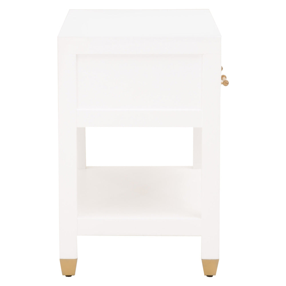 Essentials For Living - Traditions Stella 1-Drawer Nightstand - 6134.WHT/BBRS view 4