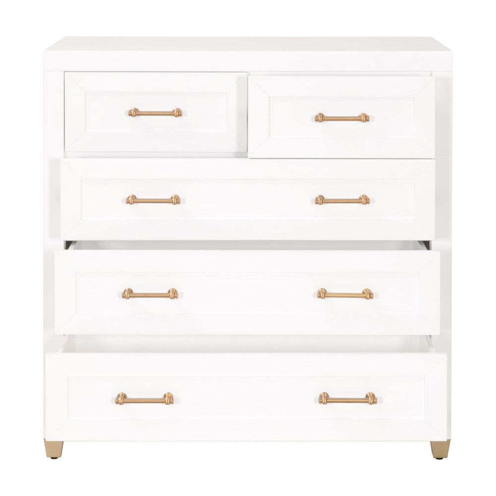 Essentials For Living - Traditions Stella 5-Drawer High Chest - 6135.WHT/BBRS view 2