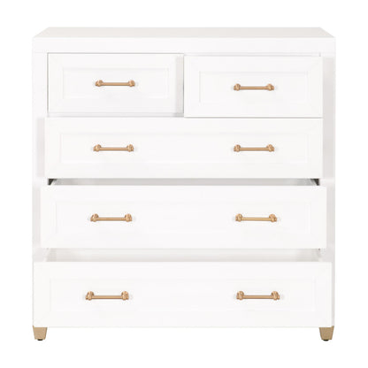 Essentials For Living - Traditions Stella 5-Drawer High Chest - 6135.WHT/BBRS view 2