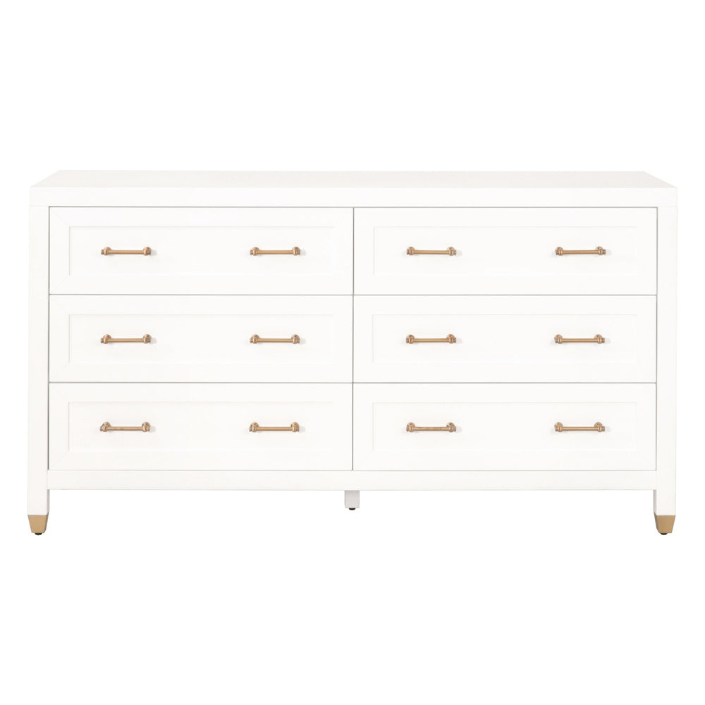 Essentials For Living - Traditions Stella 6-Drawer Double Dresser - 6136.WHT/BBRS view 1