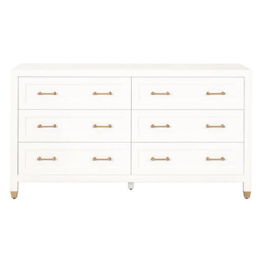 Essentials For Living - Traditions Stella 6-Drawer Double Dresser - 6136.WHT/BBRS view 1