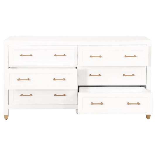 Essentials For Living - Traditions Stella 6-Drawer Double Dresser - 6136.WHT/BBRS view 2