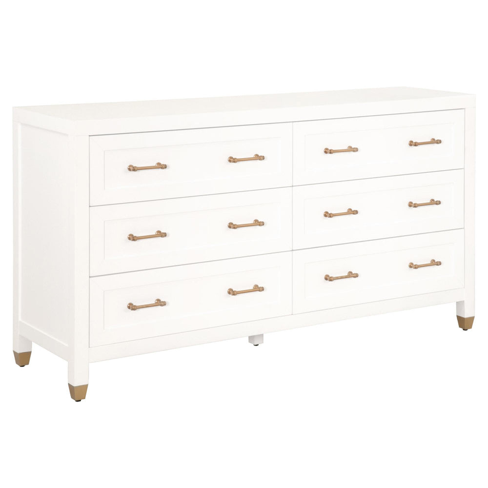Essentials For Living - Traditions Stella 6-Drawer Double Dresser - 6136.WHT/BBRS view 3