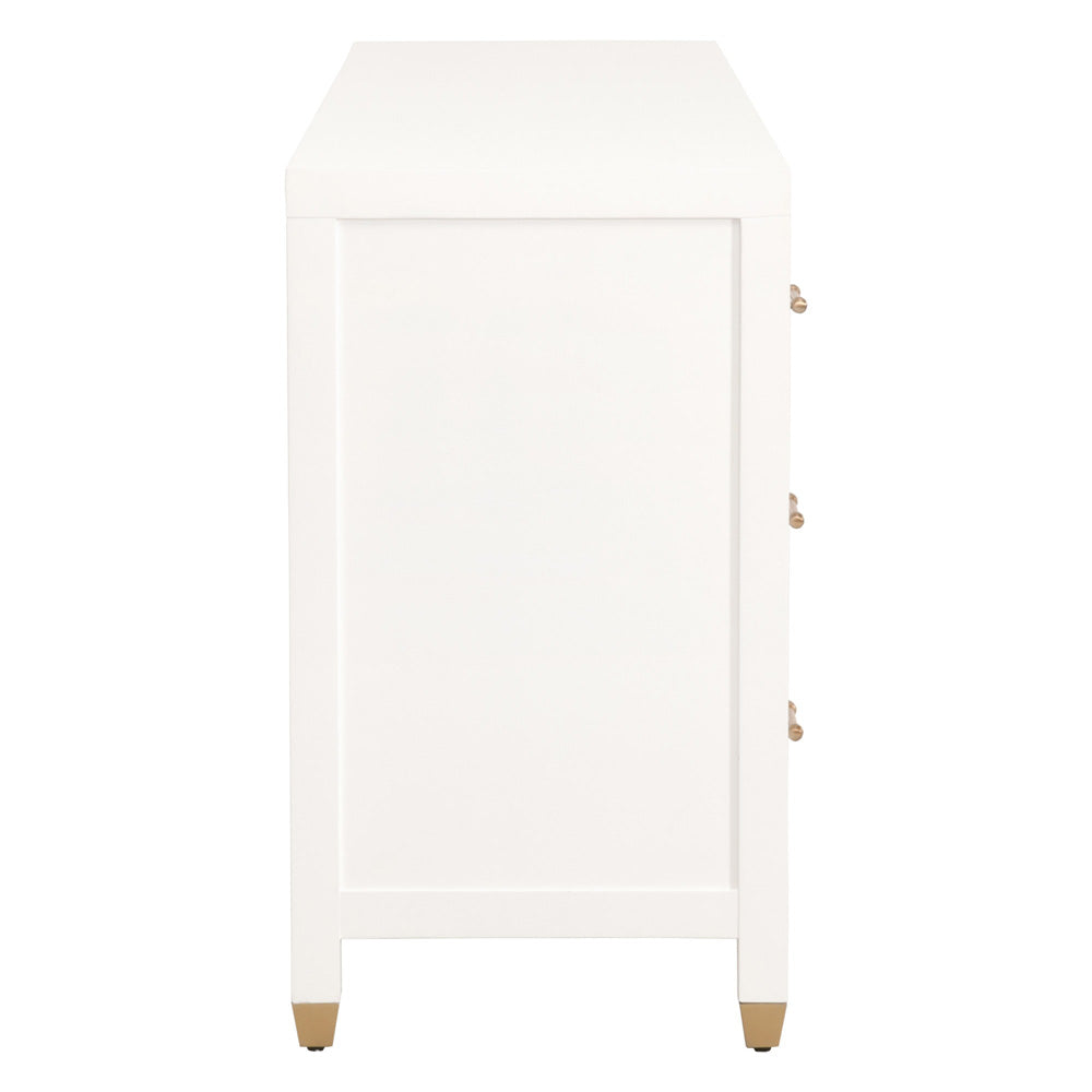 Essentials For Living - Traditions Stella 6-Drawer Double Dresser - 6136.WHT/BBRS view 4