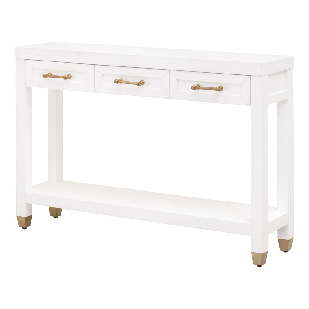 Essentials For Living - Traditions Stella Narrow Console Table - 6138.WHT/BBRS view 3