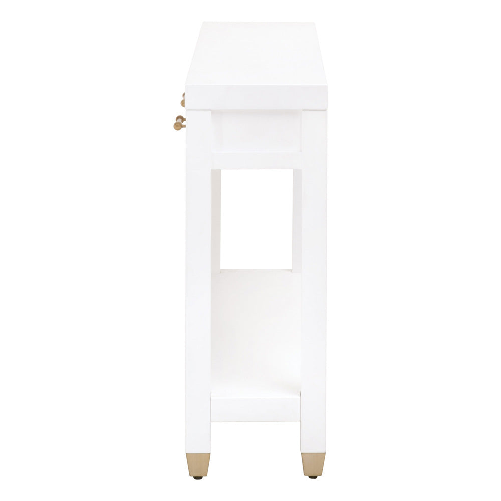 Essentials For Living - Traditions Stella Narrow Console Table - 6138.WHT/BBRS view 5