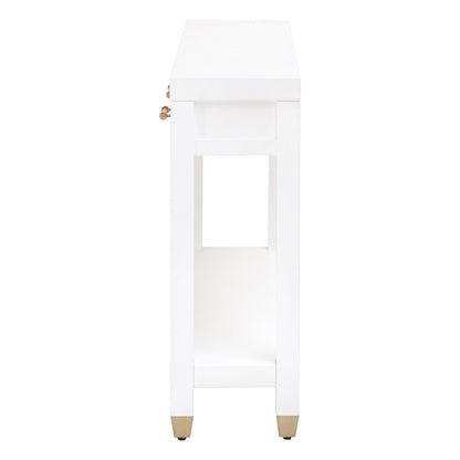 Essentials For Living - Traditions Stella Narrow Console Table - 6138.WHT/BBRS view 5