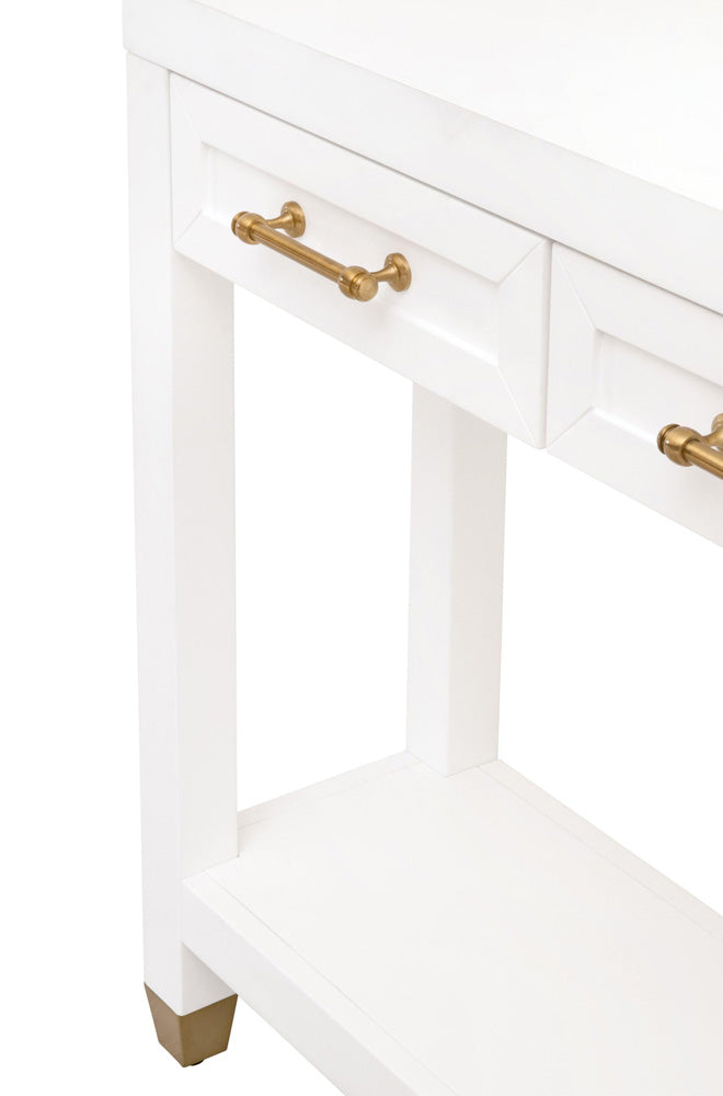 Essentials For Living - Traditions Stella Narrow Console Table - 6138.WHT/BBRS view 8
