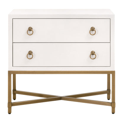 Essentials For Living - Traditions Strand Shagreen 2-Drawer Nightstand - 6121.PRL-SHG/GLD view 1