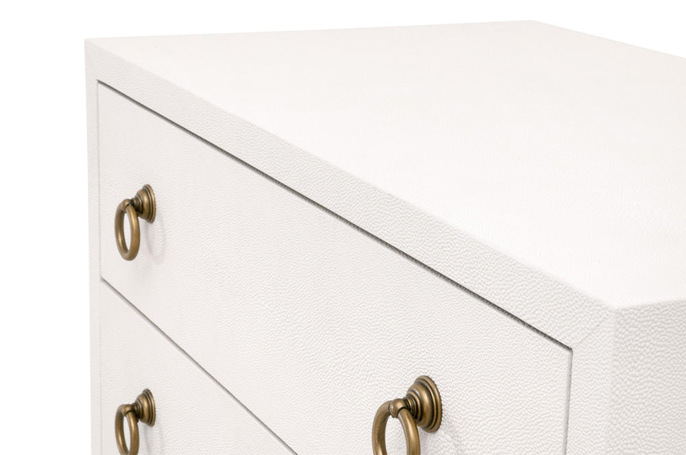 Essentials For Living - Traditions Strand Shagreen 2-Drawer Nightstand - 6121.PRL-SHG/GLD view 5