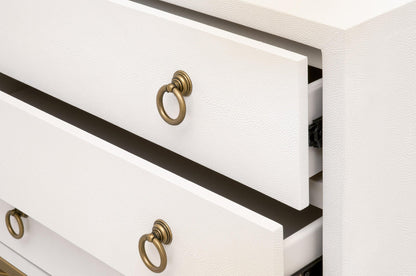 Essentials For Living - Traditions Strand Shagreen 3-Drawer Nightstand - 6120.PRL-SHG/GLD view 6