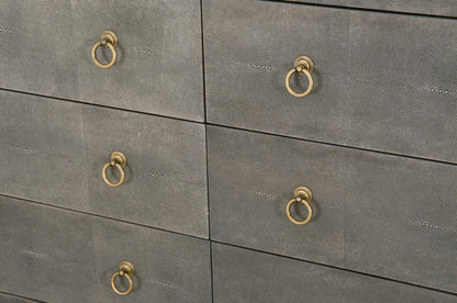 Essentials For Living - Traditions Strand Shagreen 6-Drawer Double Dresser - 6122.GRY-SHG/GLD view 8