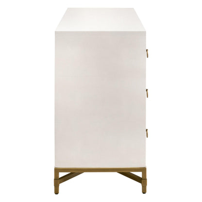 Essentials For Living - Traditions Strand Shagreen 6-Drawer Double Dresser - 6122.PRL-SHG/GLD view 5