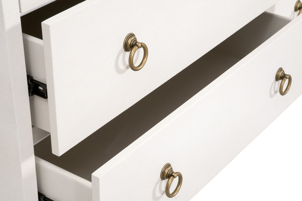 Essentials For Living - Traditions Strand Shagreen 6-Drawer Double Dresser - 6122.PRL-SHG/GLD view 6