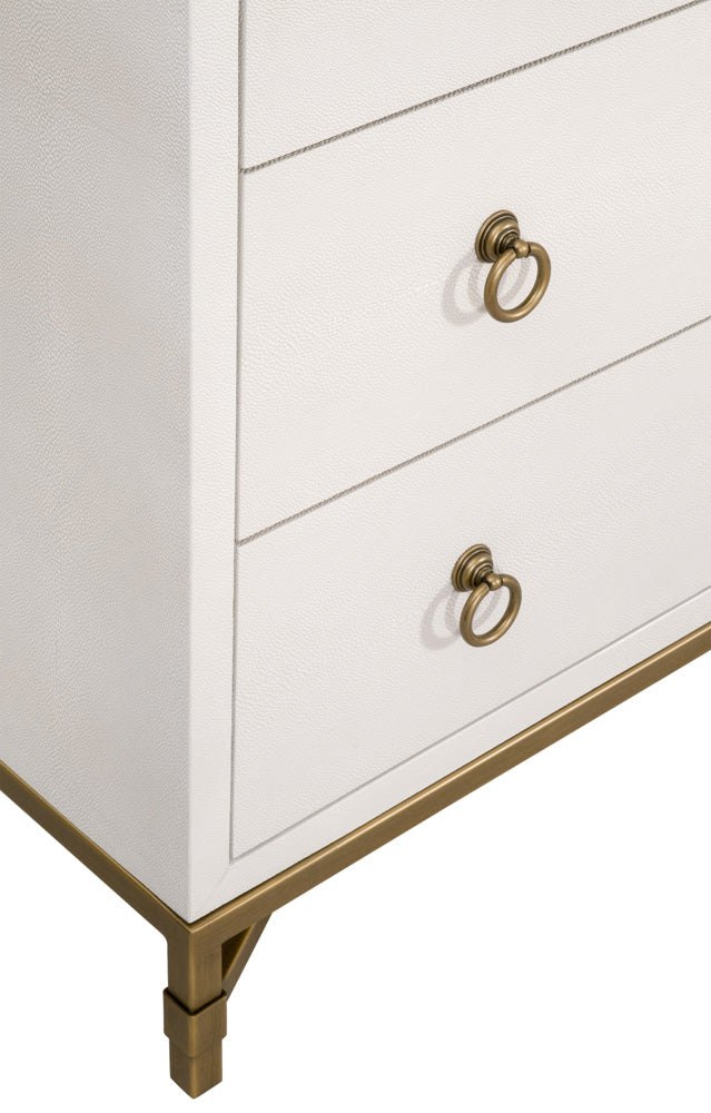 Essentials For Living - Traditions Strand Shagreen 6-Drawer Double Dresser - 6122.PRL-SHG/GLD view 8
