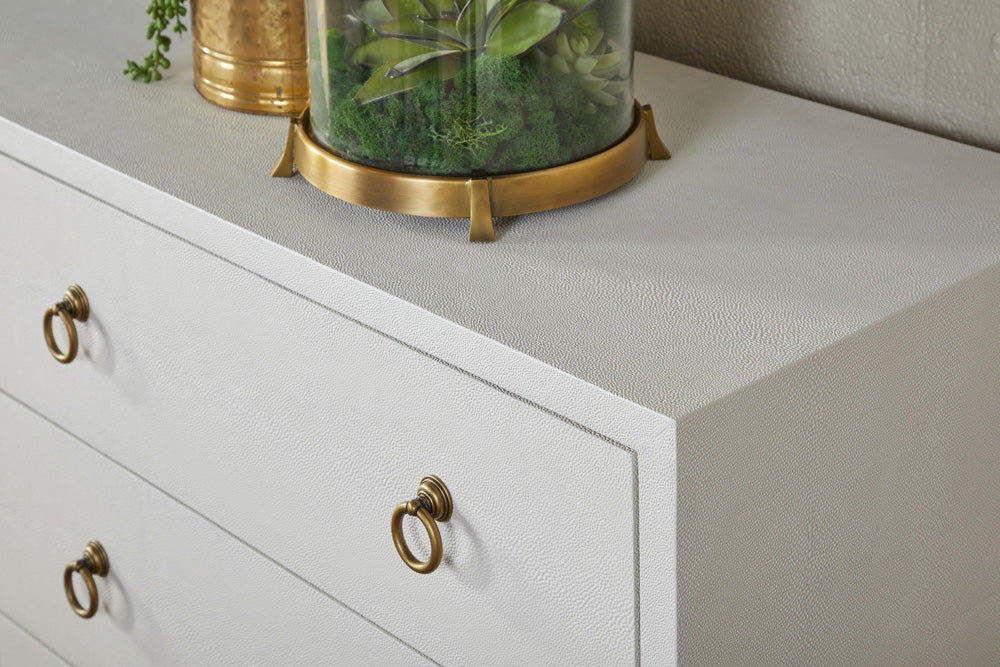 Essentials For Living - Traditions Strand Shagreen 6-Drawer Double Dresser - 6122.PRL-SHG/GLD view 10
