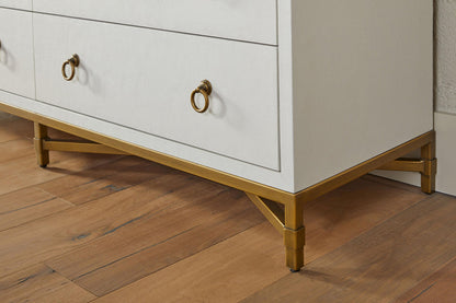 Essentials For Living - Traditions Strand Shagreen 6-Drawer Double Dresser - 6122.PRL-SHG/GLD view 11