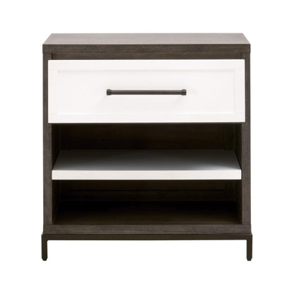 Essentials For Living - Traditions Wrenn 1-Drawer Nightstand - 6139.BBRN/WHT-AB_CLOSEOUT view 2