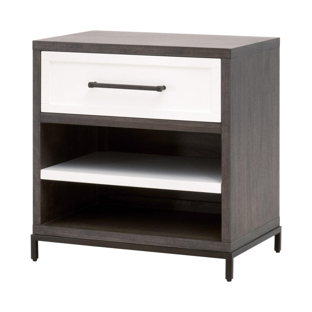 Essentials For Living - Traditions Wrenn 1-Drawer Nightstand - 6139.BBRN/WHT-AB_CLOSEOUT view 3