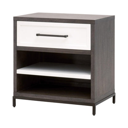 Essentials For Living - Traditions Wrenn 1-Drawer Nightstand - 6139.BBRN/WHT-AB_CLOSEOUT view 3