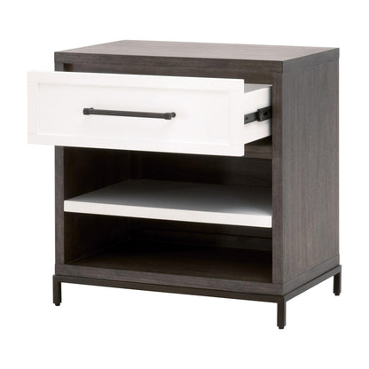 Essentials For Living - Traditions Wrenn 1-Drawer Nightstand - 6139.BBRN/WHT-AB_CLOSEOUT view 4