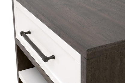 Essentials For Living - Traditions Wrenn 1-Drawer Nightstand - 6139.BBRN/WHT-AB_CLOSEOUT view 6