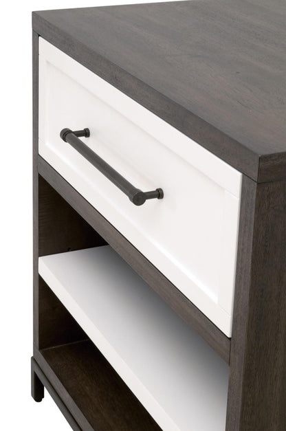 Essentials For Living - Traditions Wrenn 1-Drawer Nightstand - 6139.BBRN/WHT-AB_CLOSEOUT view 8