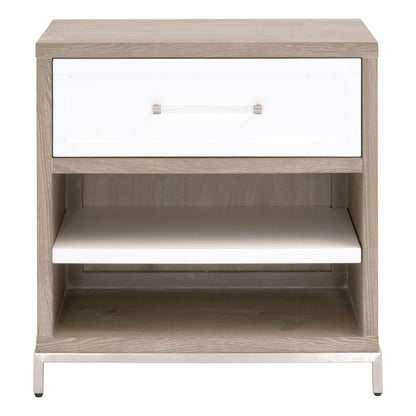Essentials For Living - Traditions Wrenn 1-Drawer Nightstand - 6139.NG/WHT-BSTL_CLOSEOUT view 1