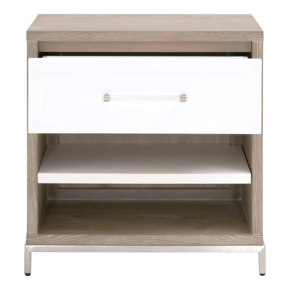 Essentials For Living - Traditions Wrenn 1-Drawer Nightstand - 6139.NG/WHT-BSTL_CLOSEOUT view 2
