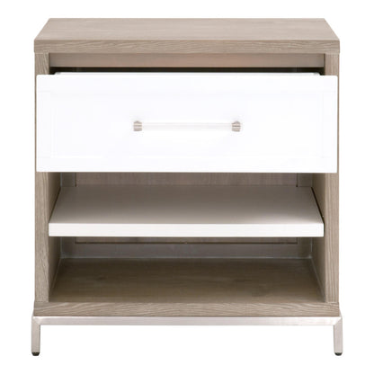 Essentials For Living - Traditions Wrenn 1-Drawer Nightstand - 6139.NG/WHT-BSTL_CLOSEOUT view 2