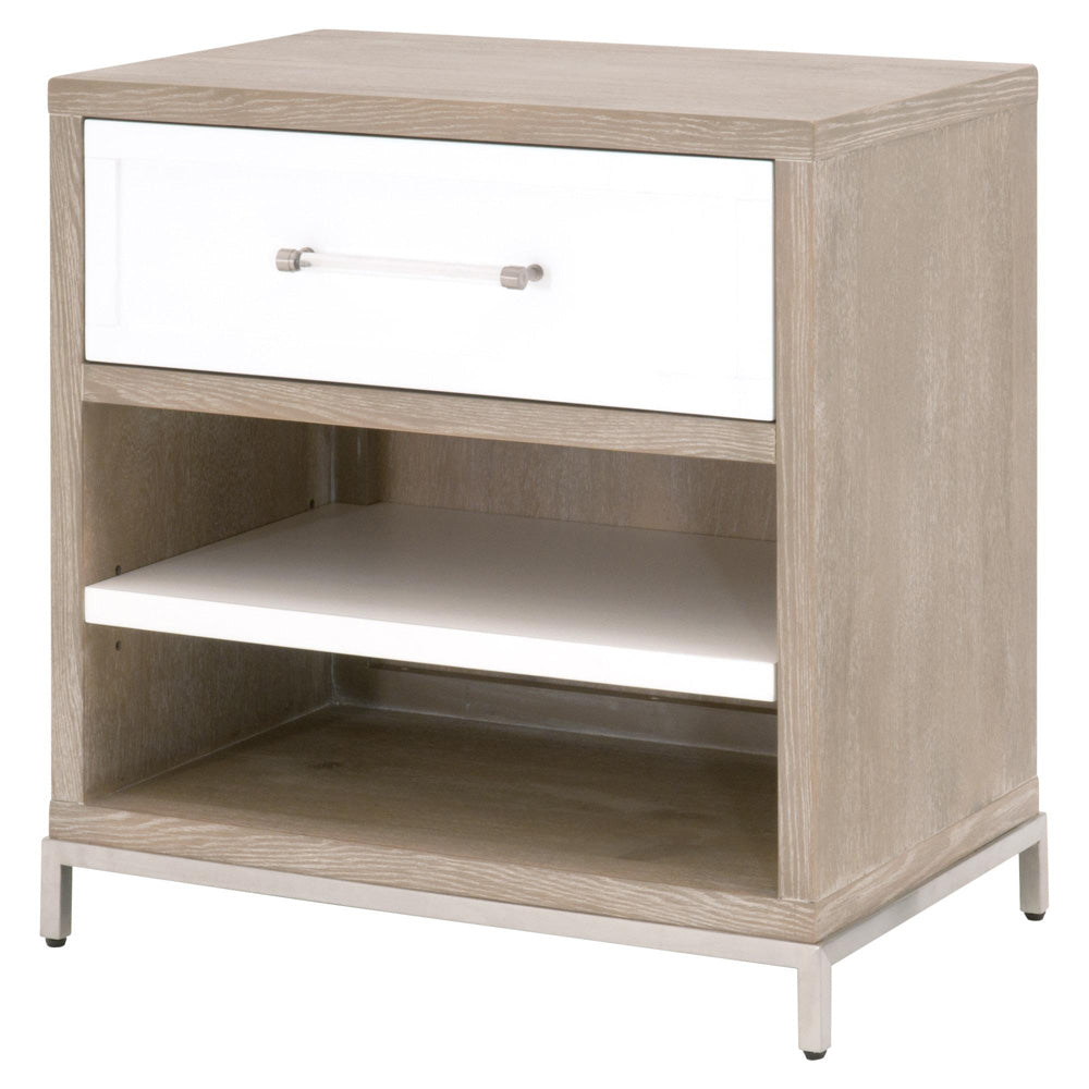 Essentials For Living - Traditions Wrenn 1-Drawer Nightstand - 6139.NG/WHT-BSTL_CLOSEOUT view 3