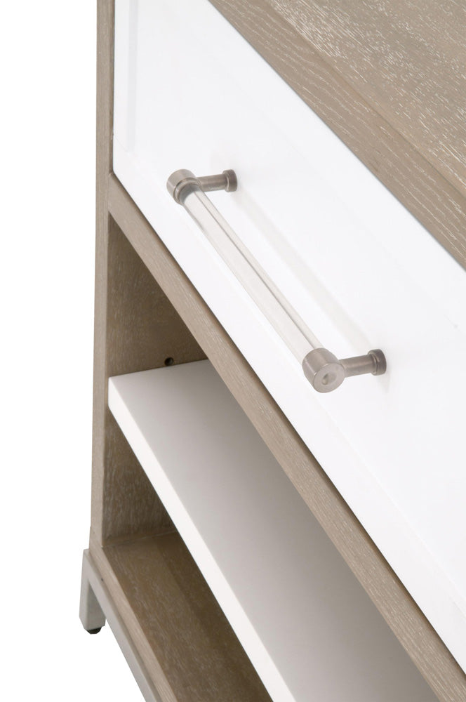 Essentials For Living - Traditions Wrenn 1-Drawer Nightstand - 6139.NG/WHT-BSTL_CLOSEOUT view 6