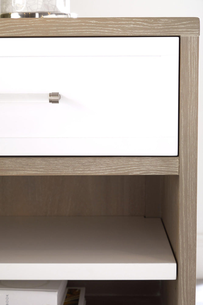 Essentials For Living - Traditions Wrenn 1-Drawer Nightstand - 6139.NG/WHT-BSTL_CLOSEOUT view 7