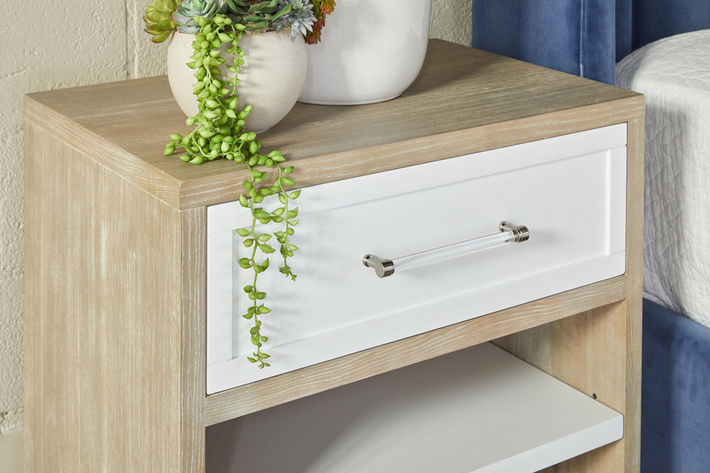 Essentials For Living - Traditions Wrenn 1-Drawer Nightstand - 6139.NG/WHT-BSTL_CLOSEOUT view 12
