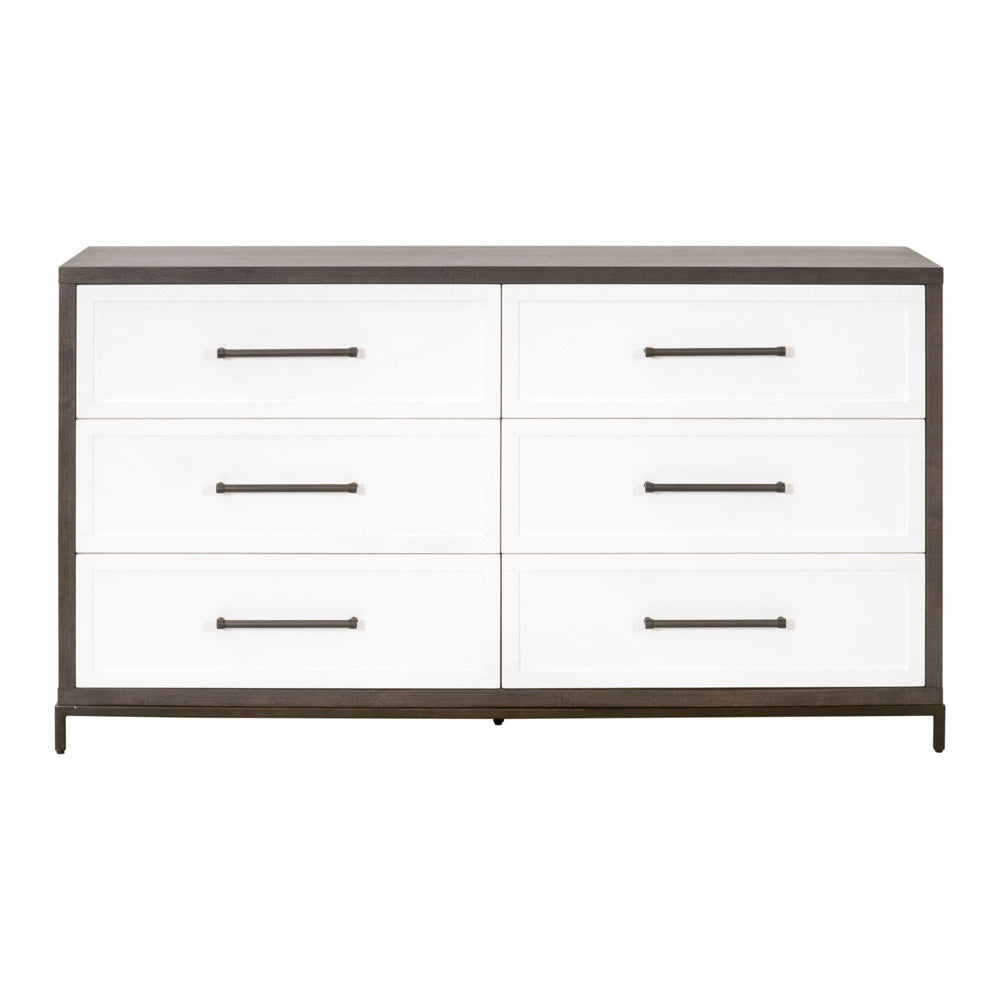 Essentials For Living - Traditions Wrenn 6-Drawer Double Dresser - 6140.BBRN/WHT-AB_CLOSEOUT view 1