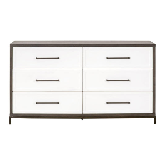 Essentials For Living - Traditions Wrenn 6-Drawer Double Dresser - 6140.BBRN/WHT-AB_CLOSEOUT view 1