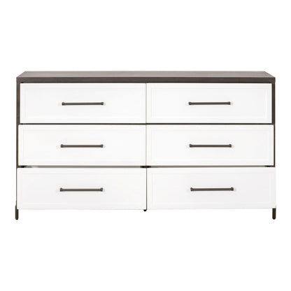 Essentials For Living - Traditions Wrenn 6-Drawer Double Dresser - 6140.BBRN/WHT-AB_CLOSEOUT view 2