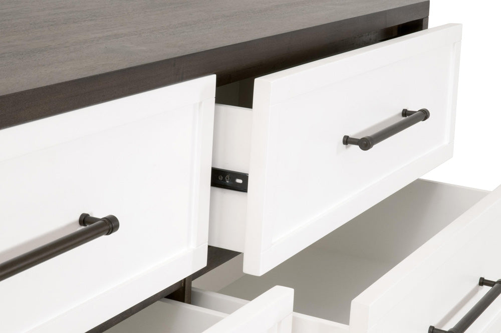Essentials For Living - Traditions Wrenn 6-Drawer Double Dresser - 6140.BBRN/WHT-AB_CLOSEOUT view 7