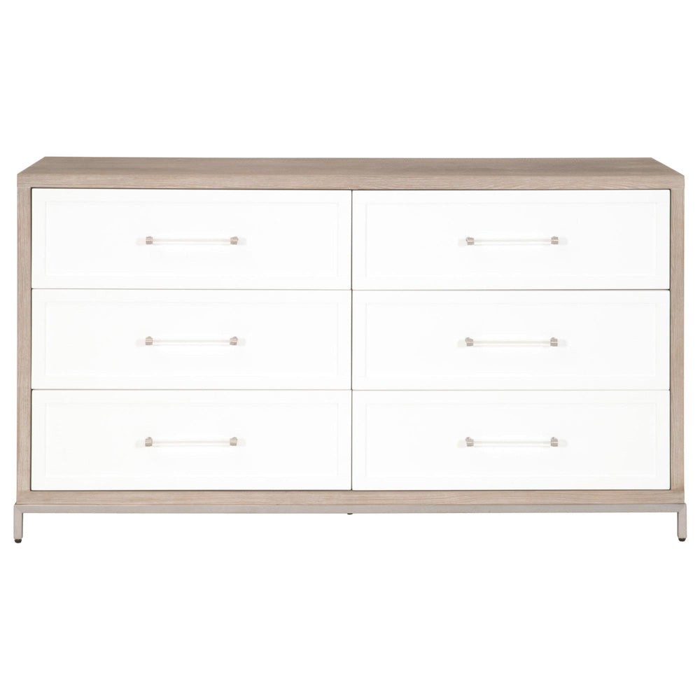 Essentials For Living - Traditions Wrenn 6-Drawer Double Dresser - 6140.NG/WHT-BSTL_CLOSEOUT view 1