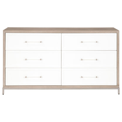 Essentials For Living - Traditions Wrenn 6-Drawer Double Dresser - 6140.NG/WHT-BSTL_CLOSEOUT view 1