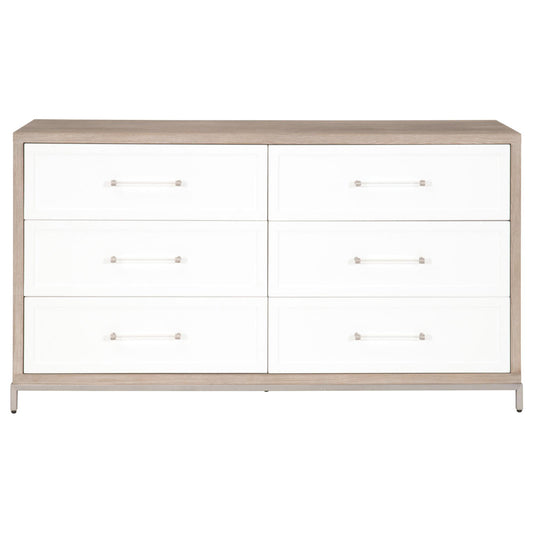 Essentials For Living - Traditions Wrenn 6-Drawer Double Dresser - 6140.NG/WHT-BSTL_CLOSEOUT view 1