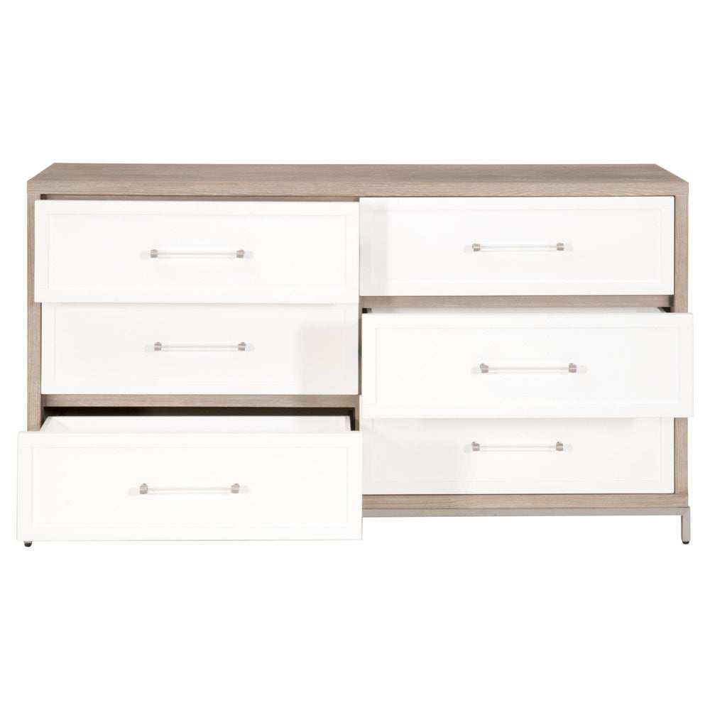 Essentials For Living - Traditions Wrenn 6-Drawer Double Dresser - 6140.NG/WHT-BSTL_CLOSEOUT view 2