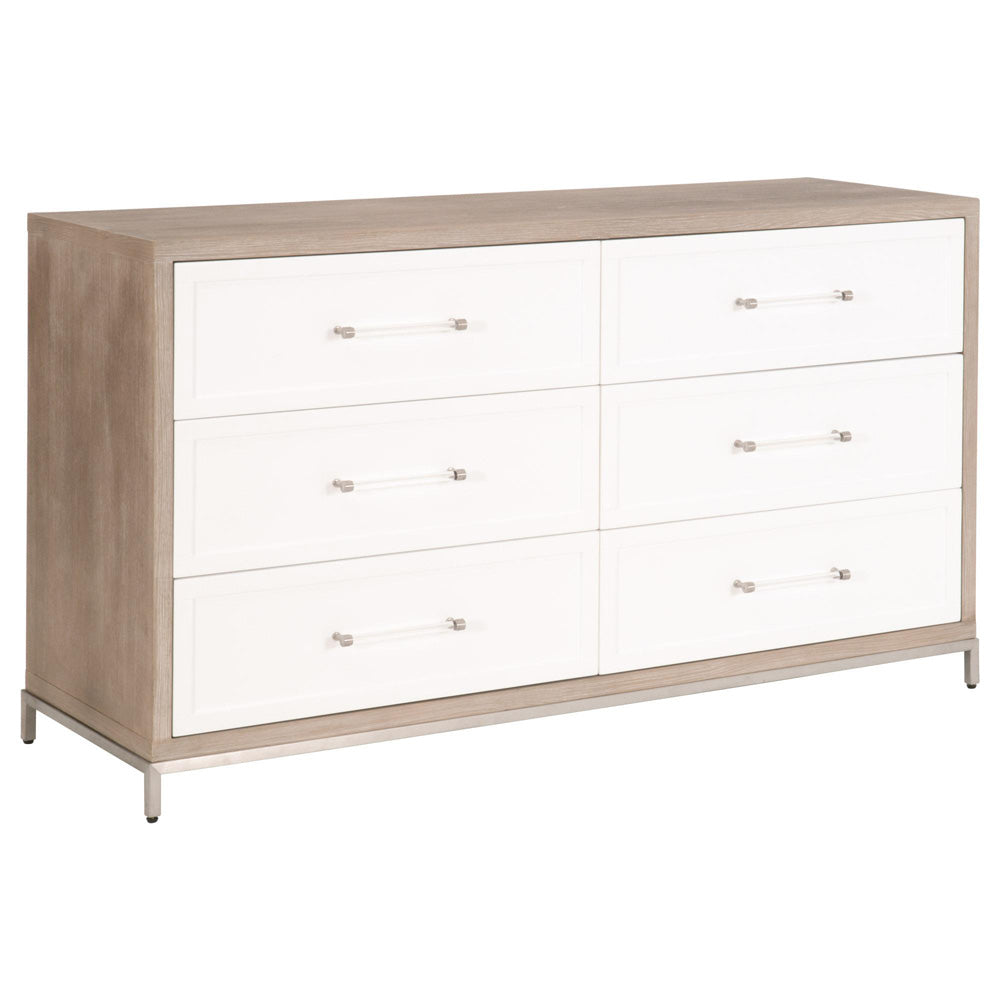 Essentials For Living - Traditions Wrenn 6-Drawer Double Dresser - 6140.NG/WHT-BSTL_CLOSEOUT view 3