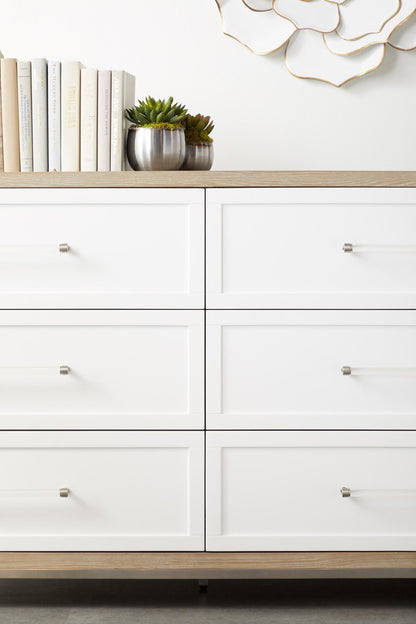 Essentials For Living - Traditions Wrenn 6-Drawer Double Dresser - 6140.NG/WHT-BSTL_CLOSEOUT view 8