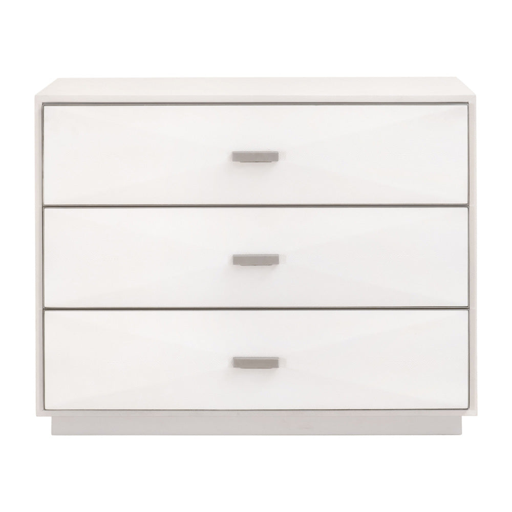 Essentials For Living - Traditions Wynn Shagreen 3-Drawer Nightstand - 6157.PRL-SHG/BSTL_CLOSEOUT view 1
