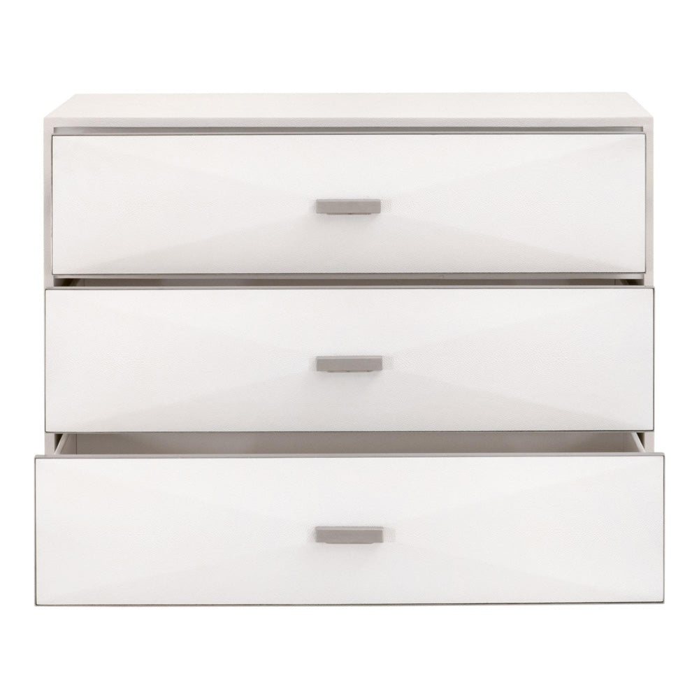 Essentials For Living - Traditions Wynn Shagreen 3-Drawer Nightstand - 6157.PRL-SHG/BSTL_CLOSEOUT view 2
