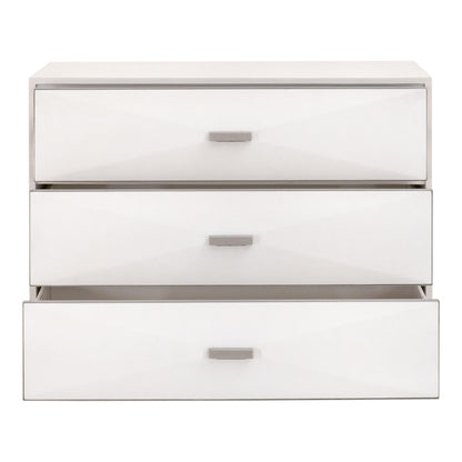 Essentials For Living - Traditions Wynn Shagreen 3-Drawer Nightstand - 6157.PRL-SHG/BSTL_CLOSEOUT view 2