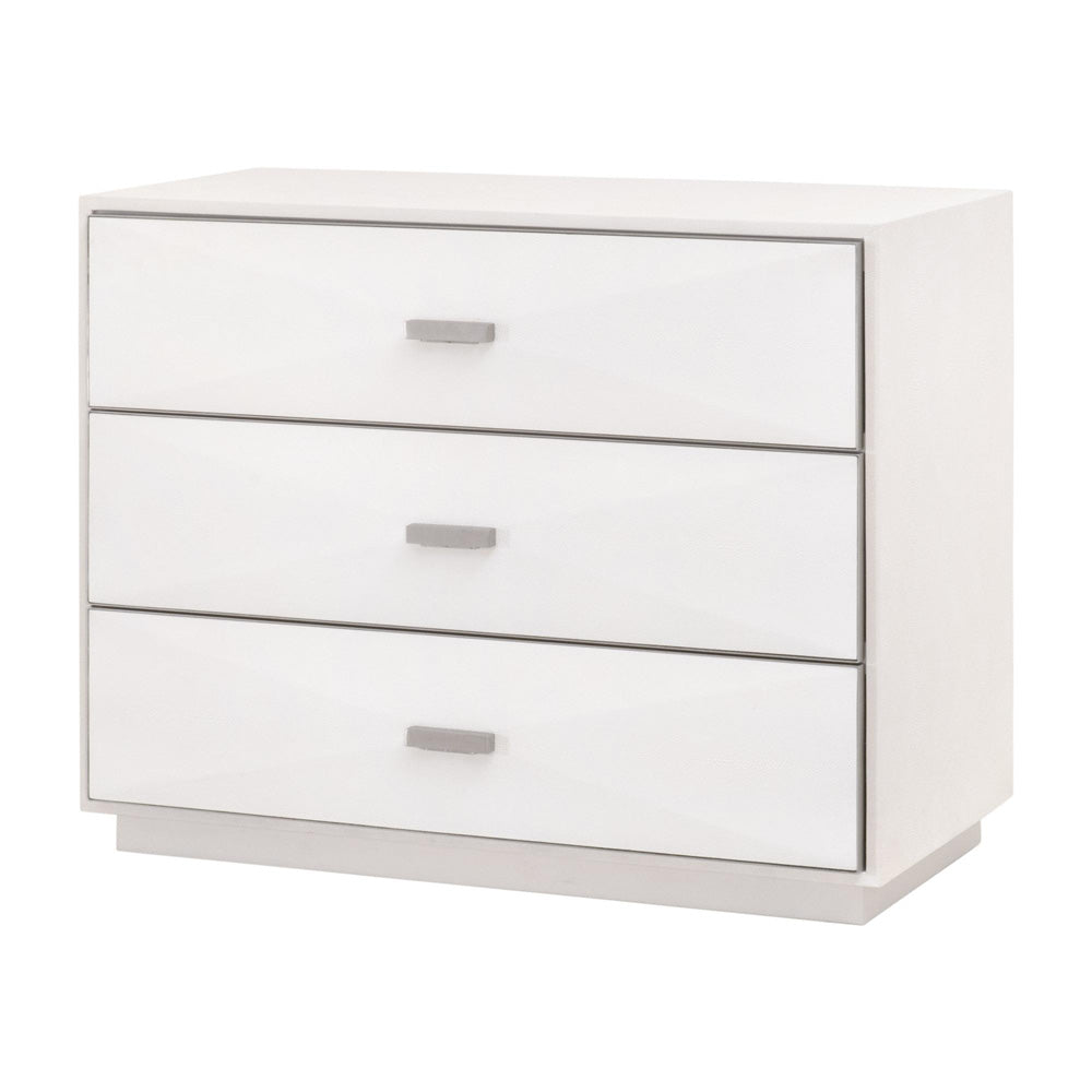 Essentials For Living - Traditions Wynn Shagreen 3-Drawer Nightstand - 6157.PRL-SHG/BSTL_CLOSEOUT view 3