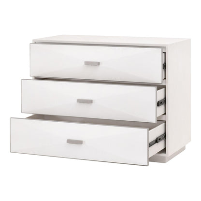 Essentials For Living - Traditions Wynn Shagreen 3-Drawer Nightstand - 6157.PRL-SHG/BSTL_CLOSEOUT view 4