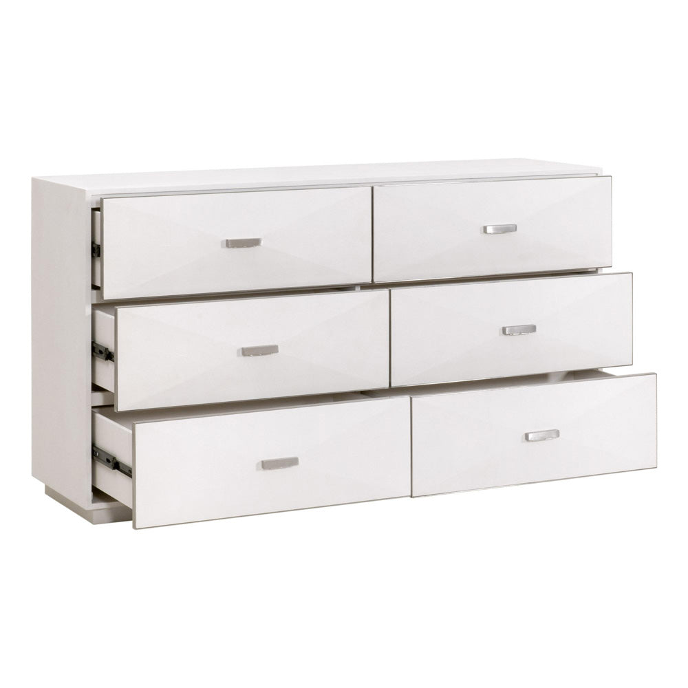 Essentials For Living - Traditions Wynn Shagreen 6-Drawer Double Dresser - 6158.PRL-SHG/BSTL_CLOSEOUT view 4